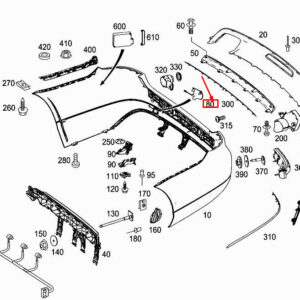 MERCEDES-BENZ CLS C218 Rear Bumper Towing Eye Cap A21888507239963 ORIGINAL