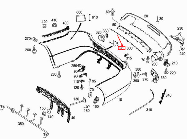 MERCEDES-BENZ CLS C218 Rear Bumper Towing Eye Cap A21888507239963 ORIGINAL