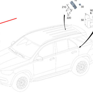 MERCEDES-BENZ GLE W167 Front Sound Generator Bracket A1675456600 ORIGINAL