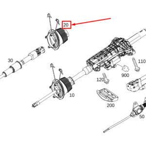 MERCEDES-BENZ S W222 Steering Column Boot RHD A2224620196 ORIGINAL