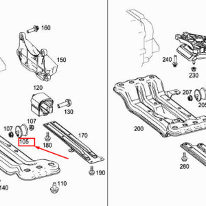 MERCEDES-BENZ E W212 Engine Suspension Ring A2044920244 ORIGINAL