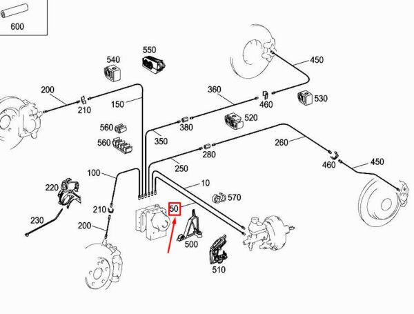 MERCEDES-BENZ E Cabrio A207 Brake Line A2074204526 ORIGINAL