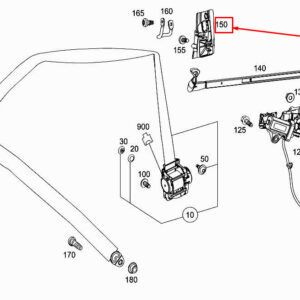 MERCEDES-BENZ C Coupe C205 Front Right Seat Belt Guide A2058603000 ORIGINAL
