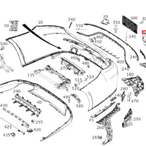 MERCEDES-BENZ E C238 Rear Bumper Right Absorber A2388859200 ORIGINAL
