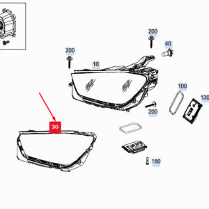 MERCEDES-BENZ GLE W167 Front Left Light Housing Gasket A1678260500 ORIGINAL