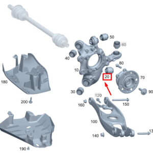 MERCEDES-BENZ C S206 Rear Axle Spring Link Bushing A2543521500 ORIGINAL