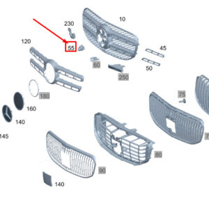 MERCEDES-BENZ GLS X167 Radiator Grille Blind Cover A1678889000 ORIGINAL