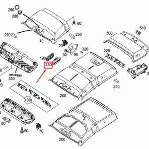 MERCEDES-BENZ CITAN W415 Interior Roof Airbag Lettering A4158170316 ORIGINAL