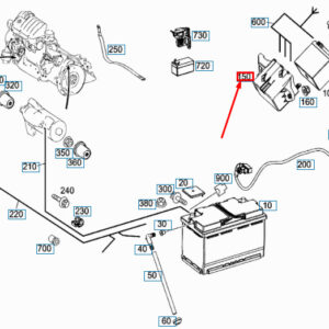 MERCEDES-BENZ CLA C117 Support Battery Bracket RHD A2465402503 ORIGINAL