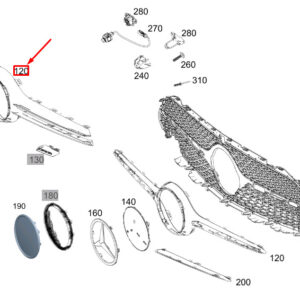 MERCEDES-BENZ CLS C257 Radiator Grille Center Trim Cover A2578854103 ORIGINAL