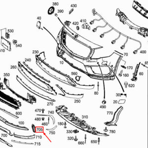 MERCEDES-BENZ GLA X156 Front Right Side Spoiler Bracket A1568854201 ORIGINAL