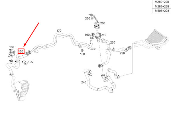 MERCEDES-BENZ CLA C118 Heating Line LHD A2475064000 ORIGINAL