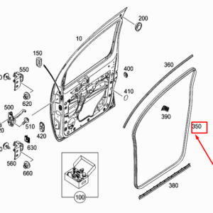 MERCEDES-BENZ CITAN W415 Front Left Door Seal Rubber A4157210080 ORIGINAL