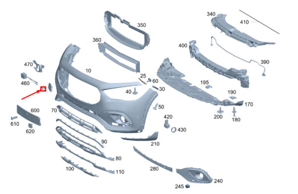 MERCEDES-BENZ GLA H247 Front Bumper Tow Eye Cover A24788575049999 ORIGINAL
