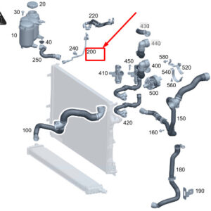 MERCEDES-BENZ C W206 C43 AMG Engine Bleed Line A2065010302 ORIGINAL