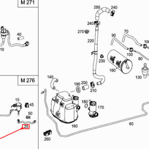 MERCEDES-BENZ SLK R172 Purge Line A1724710615 ORIGINAL