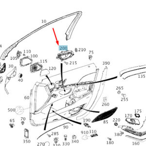 MERCEDES-BENZ S W222 Front Left Internal Operation A22276001619051 ORIGINAL