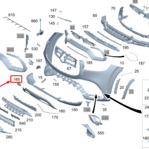 MERCEDES-BENZ GLS X167 Front Bumper Tow Eye Cover A1678856709 ORIGINAL