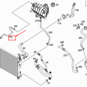 MERCEDES-BENZ CITAN W415 Engine Radiator Molded Hose A4155010391 ORIGINAL