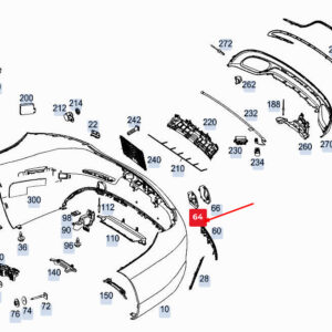 MERCEDES-BENZ C Coupe C205 Rear Right Bumper Absorber A2058852637 ORIGINAL