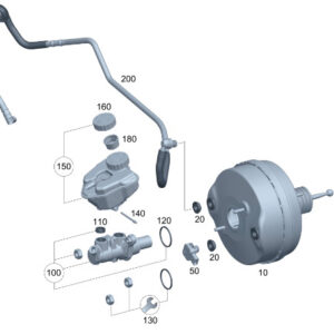 MERCEDES-BENZ C S206 Brake Booster Vacuum Line A2064304300 ORIGINAL