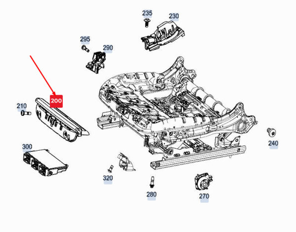 MERCEDES-BENZ GLE W167 Front Left Seat Bolster Plate A1679103804 ORIGINAL