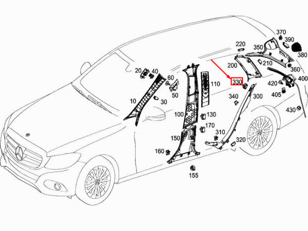 MERCEDES-BENZ GLC X253 Rear Left Seat Control Switch A2059052213 ORIGINAL