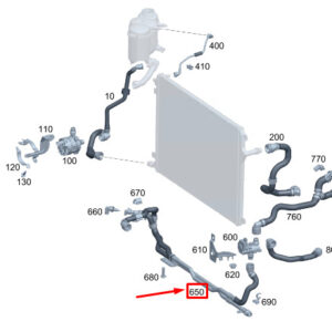 MERCEDES-BENZ C W206 Engine Coolant Hose A2065013500 ORIGINAL
