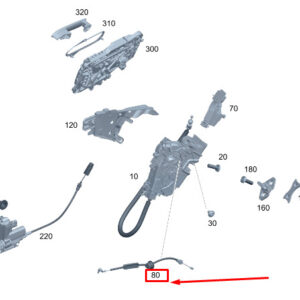 MERCEDES-BENZ S W223 Rear Door Lock Cable A2237209300 ORIGINAL