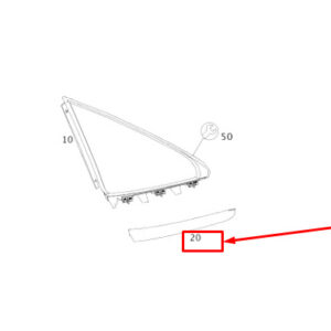 MERCEDES-BENZ AMG GT X290 Rear Left Side Window Molding A2906700900 ORIGINAL