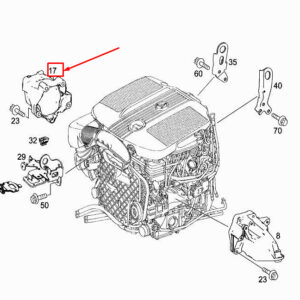 MERCEDES-BENZ C W205 Right Engine Carrier A6512232004 ORIGINAL