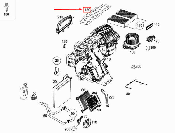 MERCEDES-BENZ GLE W166 Roof Ventilator Sealing A1668350298 ORIGINAL