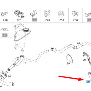 MERCEDES-BENZ R W251 Engine To Intermediate Piece Hose A2515013682 ORIGINAL