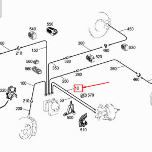 MERCEDES-BENZ E Cabrio A207 Brake Line A2074204426 ORIGINAL