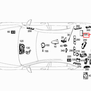 MERCEDES-BENZ S W222 Rear Shelf Antenna A2319050802 ORIGINAL