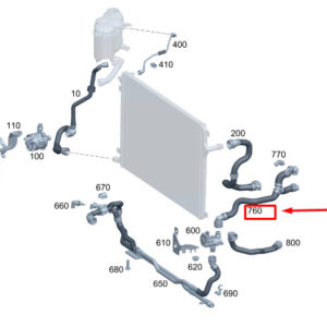 MERCEDES-BENZ C S206 Engine Coolant Hose A2065017200 ORIGINAL