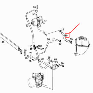 MERCEDES-BENZ S W222 Reservoir Intake Hose A2223200055 ORIGINAL