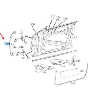 MERCEDES-BENZ CLS C257 Front Right Door Front Sealing A2577205801 ORIGINAL