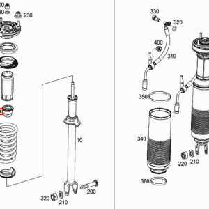 MERCEDES-BENZ SL R231 Rear Shock Absorber Bumper Stop A2313240307 ORIGINAL