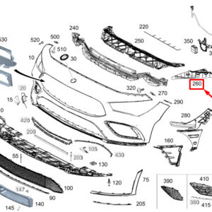 MERCEDES-BENZ CLA C118 Front Left Upper Bumper Carrier A1188852303 ORIGINAL