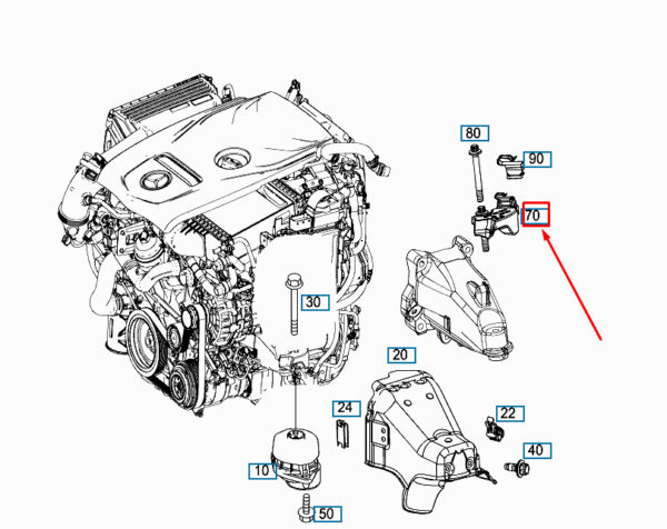 MERCEDES-BENZ E W213 Engine Mass Damper A2742200800 ORIGINAL