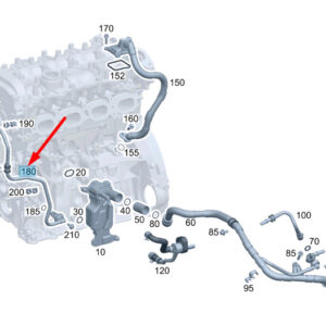 MERCEDES-BENZ E W213 Crankcase Bleed Line A2740183500 ORIGINAL