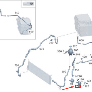 MERCEDES-BENZ S W223 Engine Coolant Pump Holder A2235040100 ORIGINAL