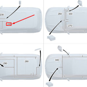 MERCEDES-BENZ EQC Rear USB Port Wiring Harness A2535402231 ORIGINAL