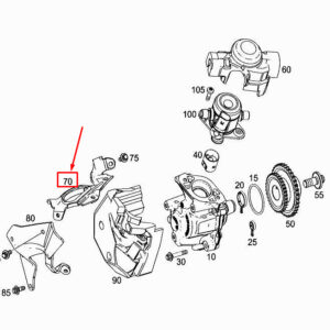 MERCEDES-BENZ CLS C257 Engine Pump Drive Support A2560760400 ORIGINAL