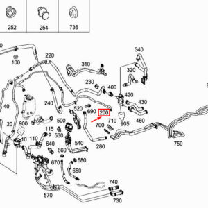 MERCEDES-BENZ S W222 Window Washer Heating Hose A2228300000 ORIGINAL