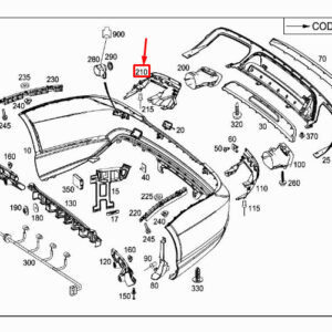 MERCEDES-BENZ SL R231 Rear Right Tail Pipe Trim Bracket A2318851814 ORIGINAL