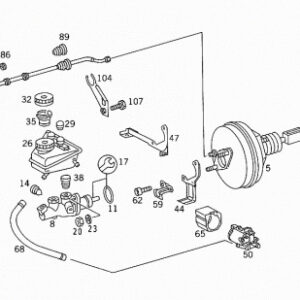 MERCEDES-BENZ COUPE C124 Brake Booster Line A1244301129 ORIGINAL