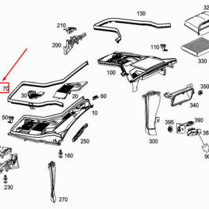 MERCEDES-BENZ C W205 Left Engine Hood Seal A2058870100 ORIGINAL