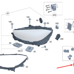 MERCEDES-BENZ S W223 Left Headlight Holder Repair Kit A2238208304 ORIGINAL